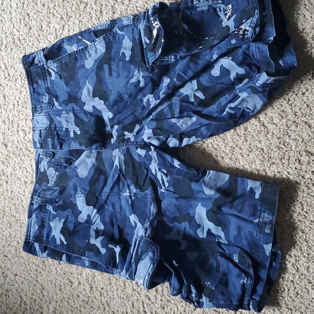Mens Camouflage Cargo Shorts